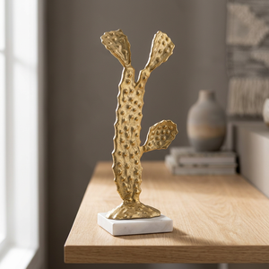 Aluminium Handmade Cactus Sculpture Modern Artistic Design Eco-Friendly Durable <b>Figure</b> Shape Retirement Home Office Tabletop - Product Image 2