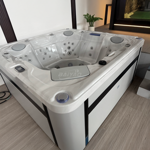 Bain à remous extérieur de luxe abordable en acrylique pour plusieurs personnes, jacuzzi pour 5 personnes, prix d'usine, piscine à eau chaude - Product Image 5