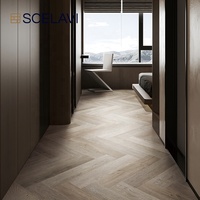 Fischgrät-SPC-Vinyl-Dielenboden 6 mm, Klickverbindung, wasserfest, Holzoptik, für den Wohnbereich im Innenraum