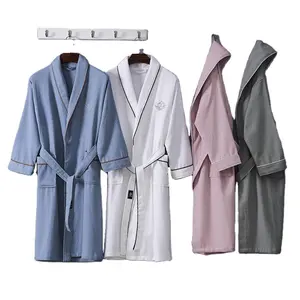 Wholesale Hot Sale Cotton Waffle Nightgown Pajamas Sleepwear