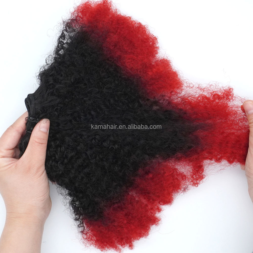 Vast Hair KAMA Soft Futura Hair Blended Bundles Afro Kinky Mixed Blended Human Hair with Closure for Women's Custom Wigs thumbnail 1