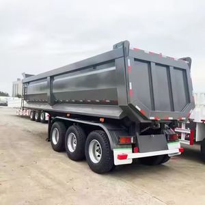 Right Price 45FT Steel Rear Dump <b>Trailer</b> 20-25 Ton 3 Axle Semi <b>Trailer</b> Shandong - Product Image 2