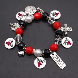 30 款运动配件 NBA 主题手工弹力串珠手链，适合男女粉丝时尚搭配。 - Product Image 4