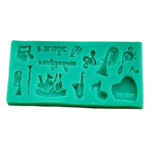 Music Symbol Chocolate Molds Guitar <b>Cake</b> <b>Decorating</b> Fondant Mold Reusable 4.53inch 11.5cm Themed Party <b>Supplies</b> - Product Image 3