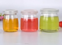Bocaux en verre pour yaourt, rond de 6oz, avec couvercles en PE, pouding, parfait pour la confiture au miel, cadeaux de mariage, aliments pour bébés