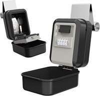 YH3718 Boîte de sécurité pour clés de voiture, boîte de sécurité portable pour clés de voiture avec cadran lumineux, boîte de sécurité à combinaison à 4 chiffres