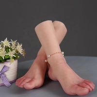 Mannequin réaliste en silicone de pied et de jambes de femme avec os pour présentation de bijoux