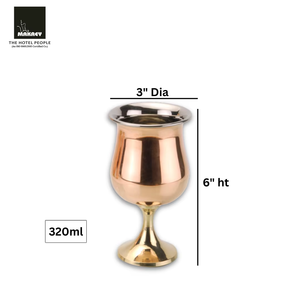 Traditional <b>Copper</b> Golepait Glass <b>Cup</b> for Serving Drinks in Hospitality Dining and Room Service from Indian Supplier - Product Image 3