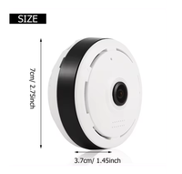Kamera CCTV mini panorama 360 derajat, kamera keamanan mini nirkabel dengan lensa mata ikan Wifi V380