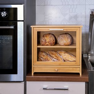 Boîte à pain <span class=keywords><strong>français</strong></span> multifonctionnelle en bambou et pin, personnalisable, avec tiroir, pour une conservation de la fraîcheur de haute qualité, vente en gros - Product Image 6