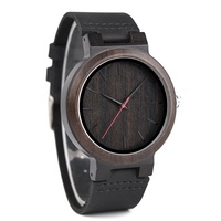 Montres pour hommes, montre moderne et élégante, cadran analogique en bois naturel, quartz, bracelet rond en bois de bambou, cuir tendance, OEM homme