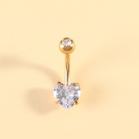 Chic Mode En Acier Inoxydable Piercing Bijoux Le Coeur Quatre Griffes Ventre Anneau Charme Ventre Crevaison Nombril Nail Corps Bijoux