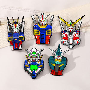 YINI <span class=keywords><strong>Gundam</strong></span> Robot Head Juego de alfileres de esmalte de aleación de zinc-Broches de insignias de Mecha con estampado UV para fanáticos del Anime, coleccionistas y entusiastas de Mecha - Product Image 6