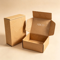 Emballage en papier ondulé avec logo personnalisé, bande détachable imprimée, boîte d'expédition auto-adhésive pour parfums et cosmétiques