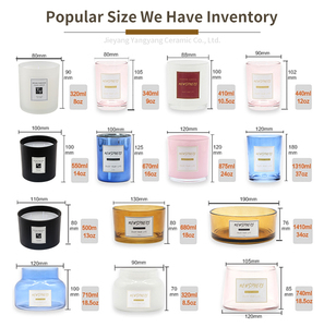 شعار مخصص فارغة شمعة معطرة فاخرة شمعة من الزجاج الشفاف جرة مع غطاء - Product Image 6