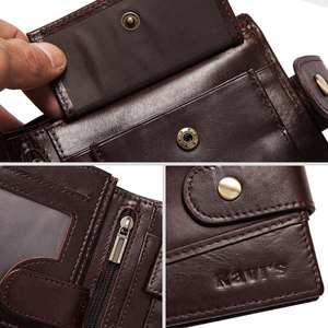 KAVIS <strong>Cardholder</strong> Real Leather Luxury <strong>Mens</strong> <strong>Wallet</strong> Bifold Slim <strong>Wallets</strong> for Man Vintage Cowhide <strong>Wallet</strong> <strong>Men</strong> - Product Image 4