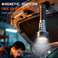 Lámpara de Camping Multifuncional LED Magnética de Aleación de Aluminio, Ultrabrillante, con Zoom, 5 Horas de Iluminación Continua, Carga Rápida, Gran Alcance
