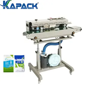 KAPACK Automatic Film Continuous Sealing Machine Printed Inflatable Plastic Bag Aluminum Foil Bag Sealing Machine