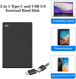 Disco Duro Portátil de Gran Capacidad de 1 TB, 500 GB-750 GB, USB 3.0 Inalámbrico de Alta Velocidad, Carcasa de Plástico, Garantía de 5 Años - Product Image 2