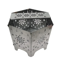 Réchaud à bois manuel pliable en acier inoxydable, brûleur portable de type fusée, pour pique-nique et camping en extérieur, 3-5 personnes