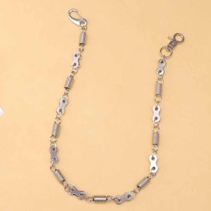 Chaîne de taille en acier inoxydable unisexe, chaîne de corps pour la danse de rue, style hip-hop, design à maillons à ressort - Product Image 4