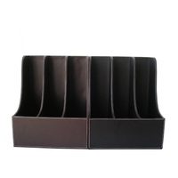 Personnalisé en cuir PU 3 Compartiments De Rangement boîte de rangement organisateur de bureau