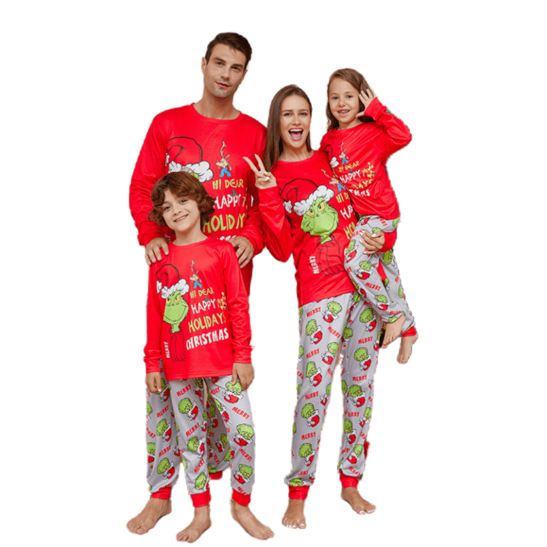 Grinch Pijamas Familiares Al Por Mayor La Ropa Grinch De Marca