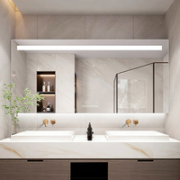 Miroir de salle de bain à lumière LED intelligent en alliage d'aluminium mural sans cadre