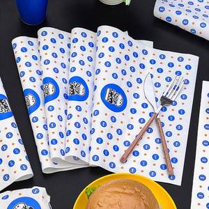 Papel de Envolver para Sándwiches a Prueba de Grasa, de Grado Alimenticio, con Diseño Personalizado, Logotipo Personalizado, Pulpa de Madera Virgen, Laminado con Revestimiento de PE - Product Image 1