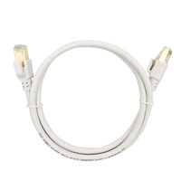 Kabel Patch Cord Keystone RJ45 Cat8 Pabrik OEM, Kabel Jaringan U/FTP Berpelindung Ganda, Kawat LAN Ethernet Tembaga Murni
