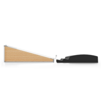 Repose-poignet ergonomique en bois avec support de plateau de clavier en alliage d'aluminium pour ordinateur à utiliser avec le calendrier