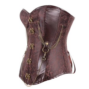 2019 negro Vintage Sexy gótico y corsés corsé vestido corsé Steampunk falda, negro vestido de fiesta de encaje Mujer vestido - Product Image 3