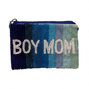 Porte-monnaie carré en toile brodée et perlée |   Accessoires de fête en gros |   Cadeau OEM (MOQ 50 pièces) - Product Image 2