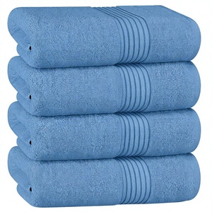 Ensemble de serviettes de bain d'hôtel 100 % coton personnalisées, séchage rapide, serviettes de spa compressées, couleur unie, rectangulaires pour l'hôtellerie - Product Image 4