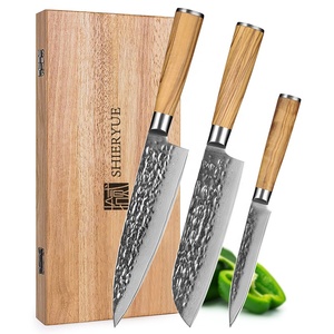 Ensemble de couteaux de chef damas, set de couteaux de chef Oem, coffret cadeau personnalisé, Set de cuisine, Set de couteaux Damast 3 pièces - Product Image 1