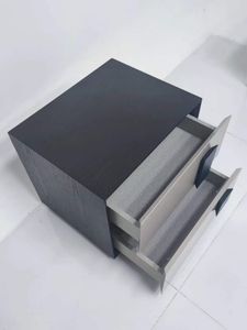 Table de chevet nordique moderne Table de chevet à panneaux en bois pour meubles de chambre d'hôtel - Product Image 6