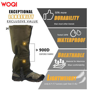 Polainas de senderismo Woqi impermeables de tela Oxford con protección alta para las piernas, para montañismo, camping y actividades al aire libre, unisex. - Product Image 3