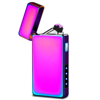 Briquet électronique USB en métal personnalisé modèle 2026, briquet électronique USB à double arc pour tube et cigare