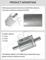 Filtre à gaz FC de haute qualité 11*11 12*12 14*14mm pour kit d'injection séquentielle GNV, pièces de conversion automobile