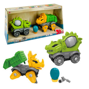 Jouets de bricolage en forme de dinosaure, <span class=keywords><strong>jeu</strong></span> éducatif, pour enfants, dessins animés, friction, <span class=keywords><strong>voiture</strong></span> - Product Image 1