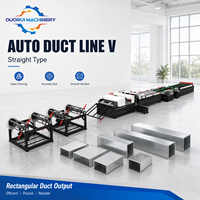Ligne de production intégrée de conduits d'air rectangulaires pour ateliers, avec pliage et verrouillage de brides TDF courantes pour la fabrication de conduits de ventilation