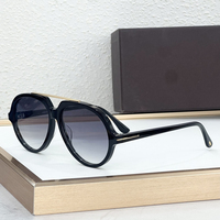 Lunettes de soleil pilote de haute qualité avec double pont en métal et monture en fibre d'acétate, lunettes de soleil rétro pour la conduite et les activités de plein air