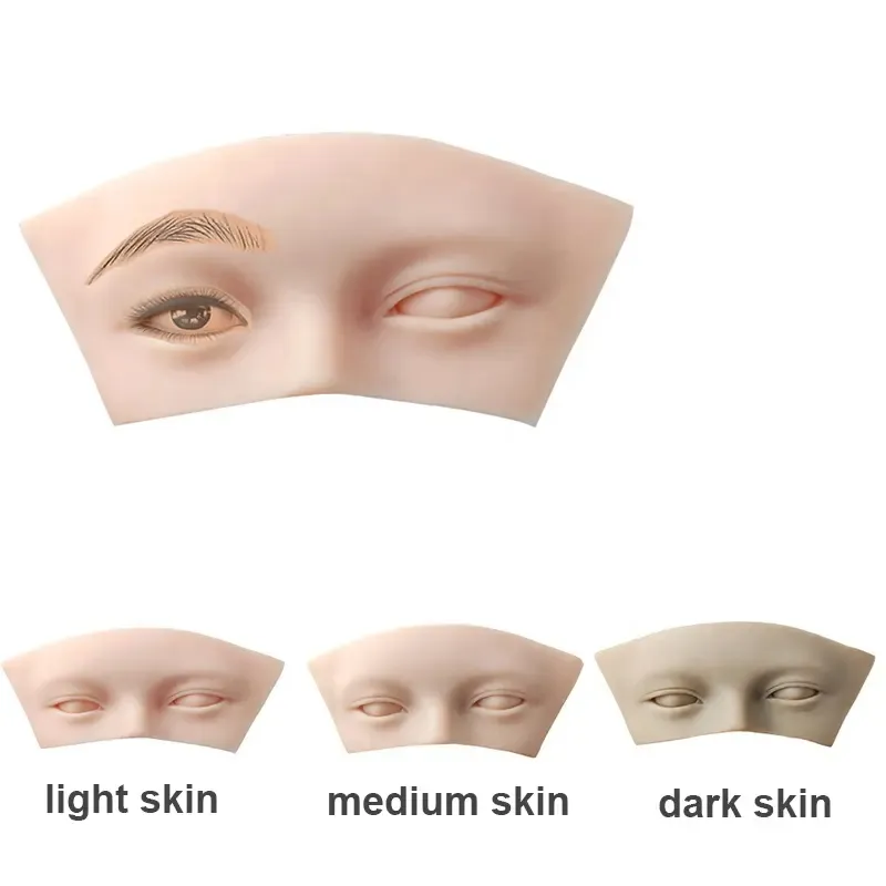 पेशेवर Microblading 3D सिलिकॉन पुतला Simulates वास्तविक मानव चेहरे की त्वचा के लिए भौं/आँख मेकअप अभ्यास त्वचा टैटू Artis