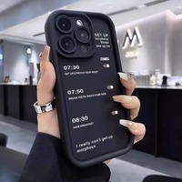 Funda Personalizada para Teléfono Móvil con Diseño de Reloj, para iPhone 16 15 17 Pro Max, Carcasa Color Caramelo Esmerilada Antigolpes