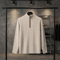 Cardigan Kingdeer à manches longues, anti-plis, en cachemire pur ultra-fin, délicat et respirant, pour homme, tricoté sur mesure