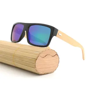 Оптовая продажа бамбуковых солнцезащитных очков UV400 защита логотип ручной работы бамбуковая оправа очки экологически чистые солнцезащитные очки