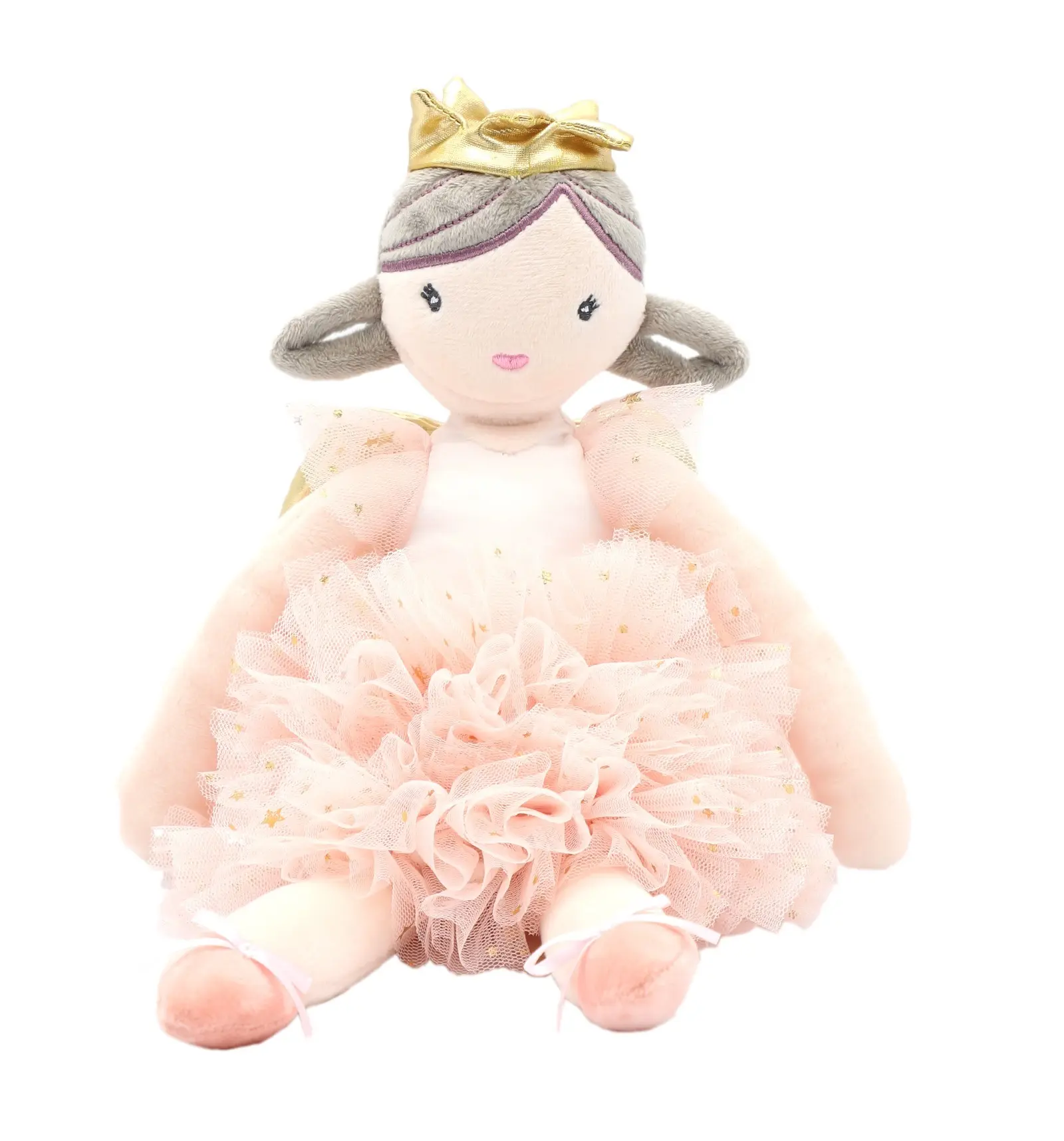 Hot selling princess plush doll angel a fairy angel collection elegant skirt wedding dress with wing high quality plush doll