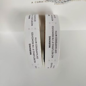 Étiquettes d'avertissement autocollantes rondes en rouleau de papier anti-contrefaçon pour emballages professionnels - Product Image 3