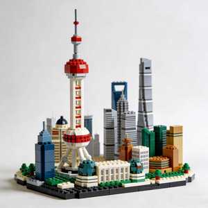 Bloques de Construcción Personalizados de <span class=keywords><strong>la</strong></span> Torre de Perlas Oriental, Modelo de Arquitectura Emblemática de Shanghái, Servicio de Diseño Personalizado - Product Image 2