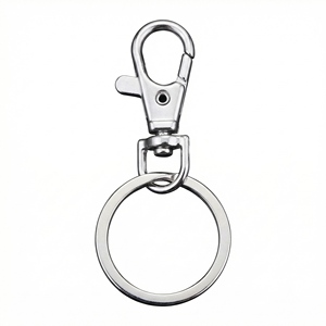 Porte-clés léger avec mousqueton à ressort en métal et pince à griffe de homard rotative, accessoires pratiques - Product Image 1